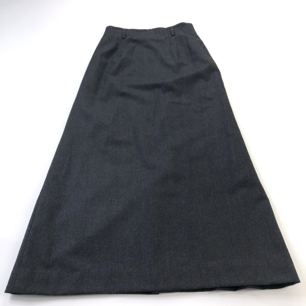 Talbots 8 (Fits 25In) VINTAGE VTG 90s 100% Wool Lined Midi Maxi Skirt Gray